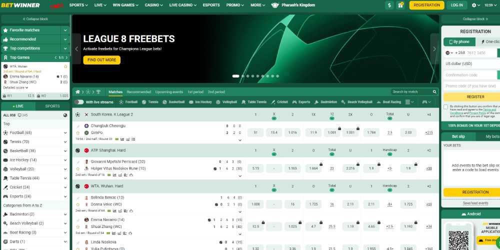 betwinner sportsbook homepage