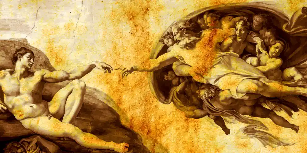 creation of Adam by Michelangelo